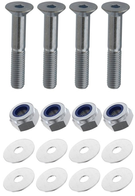 Kit: 4x Screws M8x50 + 4x Lock Nuts M8 + 8x Washers Ø8.4/40x2