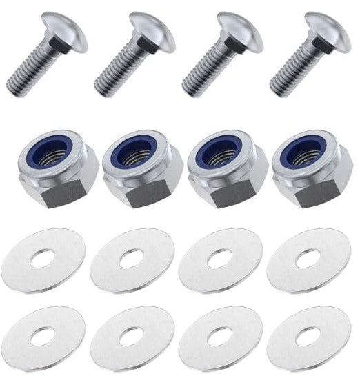 Kit: 4x Screws M8x40 + 4x Lock Nuts M8 + 8x Washers Ø8.4/40x2