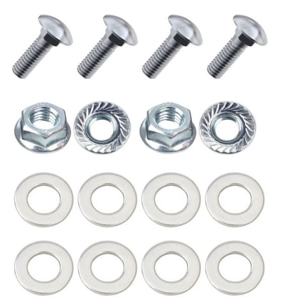 Kit: 4x Screws M8x40 + 4x Lock Nuts M8 with Serrated Flange + 8x Spring Washers Ø8.4/16x1.6