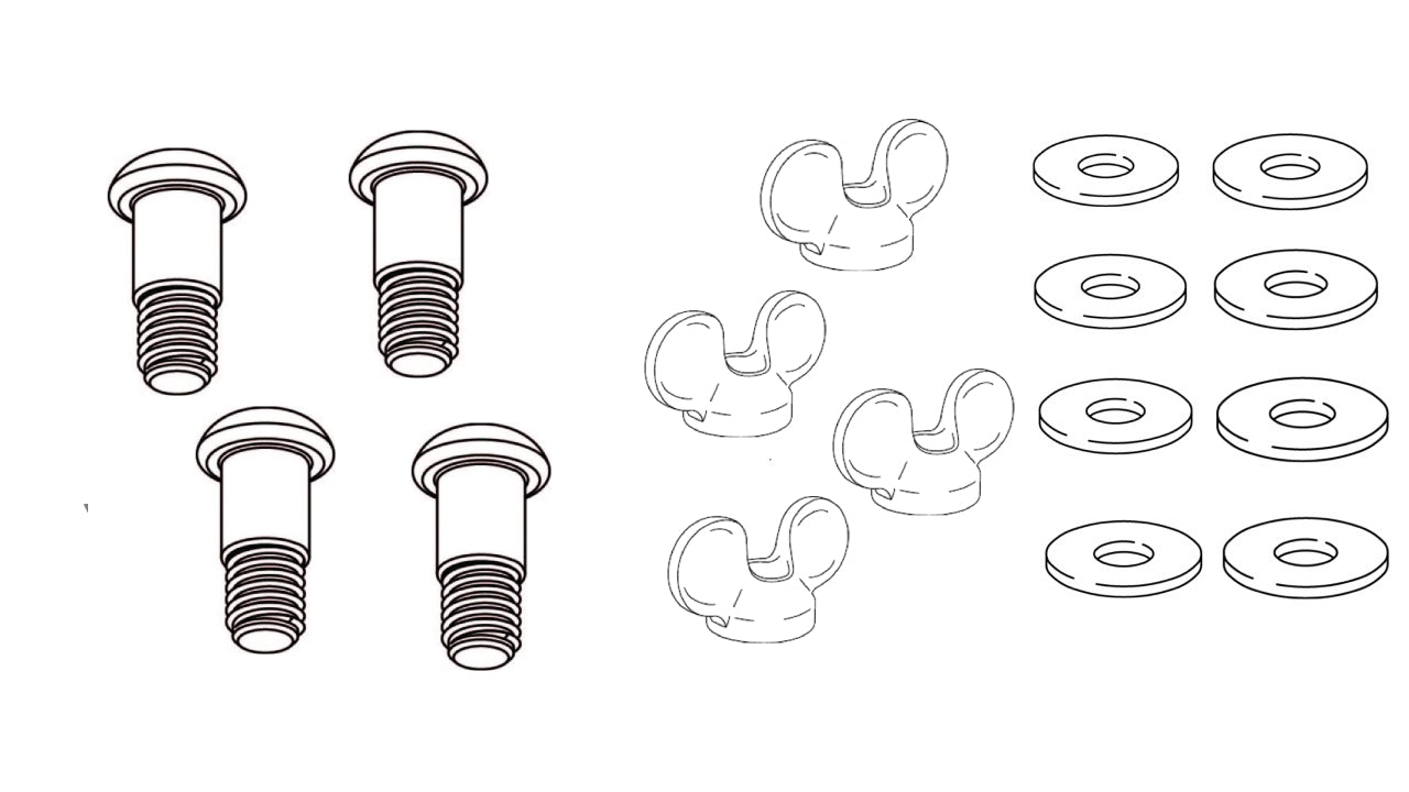 4x 10078097 - 4x 158457 - 8x 114579 - SCREW NUT WING Washer IKEA