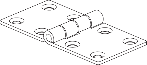 4x Butt Hinge Set – 110x55x2.5mm Zinc-Plated