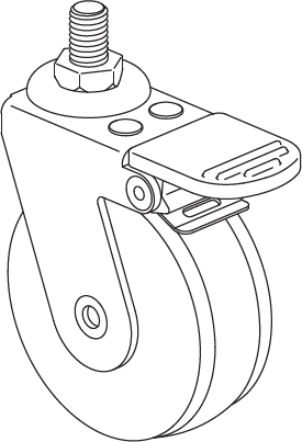 Sketch of an Ikea swivel castor 10079133