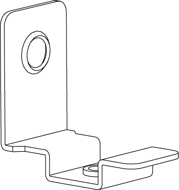 UTRUSTA replacement support 10081882 (old 10081773) for a corner shelf in an IKEA METOD kitchen wall cabinet. White mounting bracket.