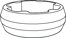 UTRUSTA wall spacer 10082310 for mounting IKEA METOD wall cabinets. Creates a gap between the cabinet and the wall for cords or pipes.