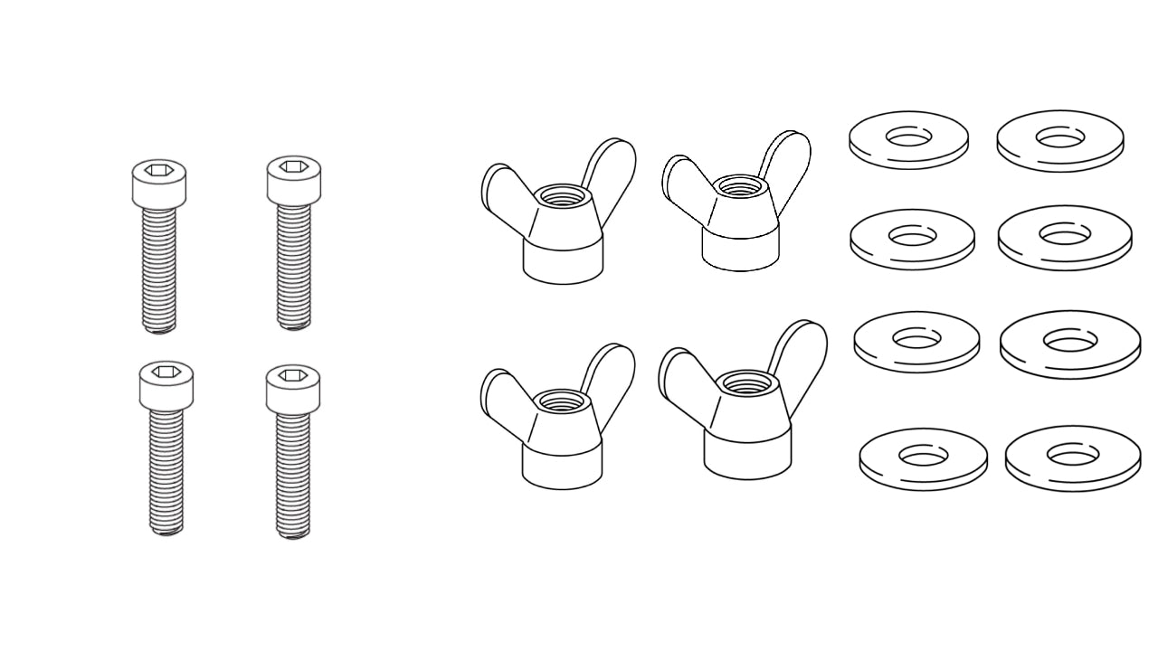 4x 10082606 - 4x 106718 - 8x 114579 - SCREW Washer Nut Wing IKEA