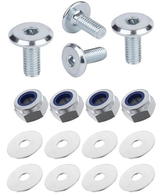 Kit: 4x Screws M8x20 + 4x Lock Nuts M8 + 8x Washers Ø8.4/40x2