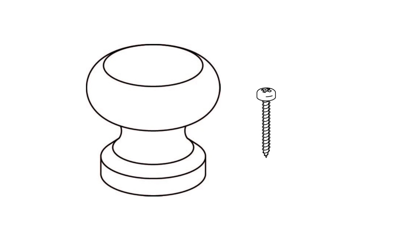 1x 10086982 - 1x 109562 - Knob Set screw IKEA