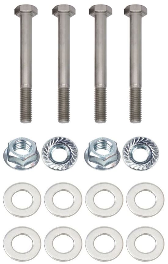 Kit: 4x Screws M8x120 + 4x Lock Nuts M8 with Serrated Flange + 8x Spring Washers Ø8.4/16x1.6