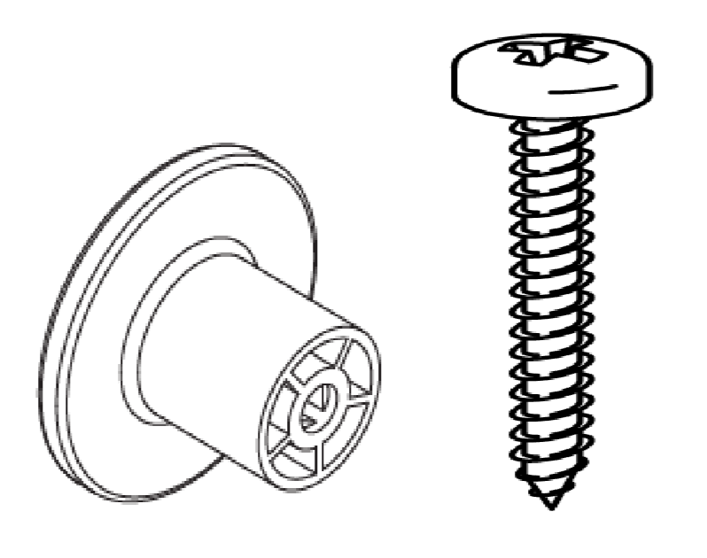Knob Set – Recycled PP Grey (30x18mm) (x4) + Zinc PZD2 Waxed Screw (4.5x30mm) (x4)