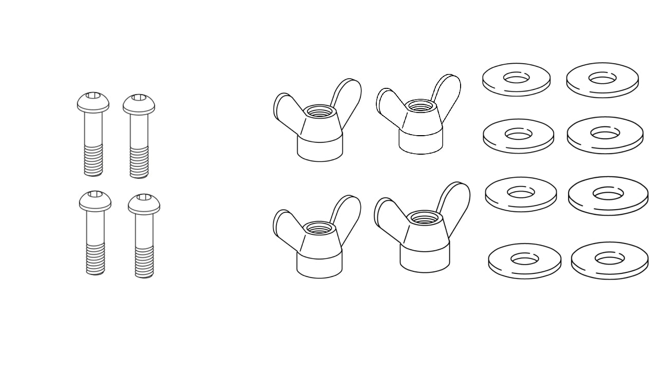 4x 10116704 - 4x 106718 - 8x 114579 - SCREW Washer Nut Wing IKEA