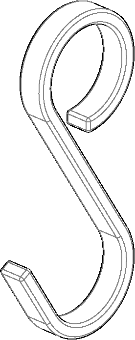 4x Hook Set – Stainless Steel 56x5mm