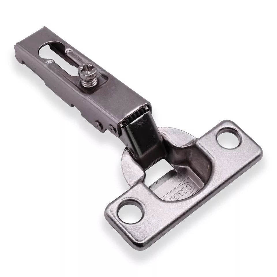 Hinge kit for doors on IKEA BILLY bookcases or BRIMNES furniture. Includes 1 hinge 109336 and 1 mounting plate 109220 for repairs.