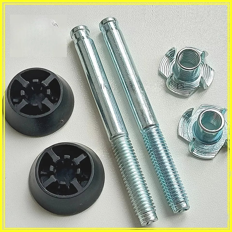 Assembly kit for the base of an IKEA PAX wardrobe. Contains adjustable feet 110617, supports 110618, and screws 100751 for the plinth.