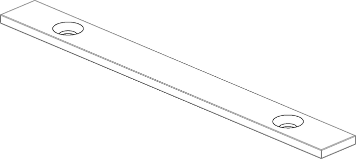 Heavy-Duty Flat Bracket – 140x15mm – Zinc-Plated Steel DC-01 (x4)