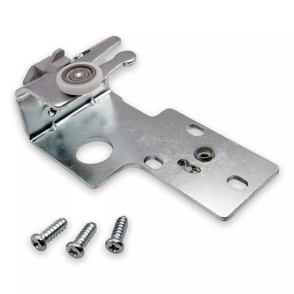 Repair kit for HASVIK or GRIMO sliding doors on an IKEA PAX wardrobe. Includes 1 mounting part 124337 and 3 fixing screws 105307.