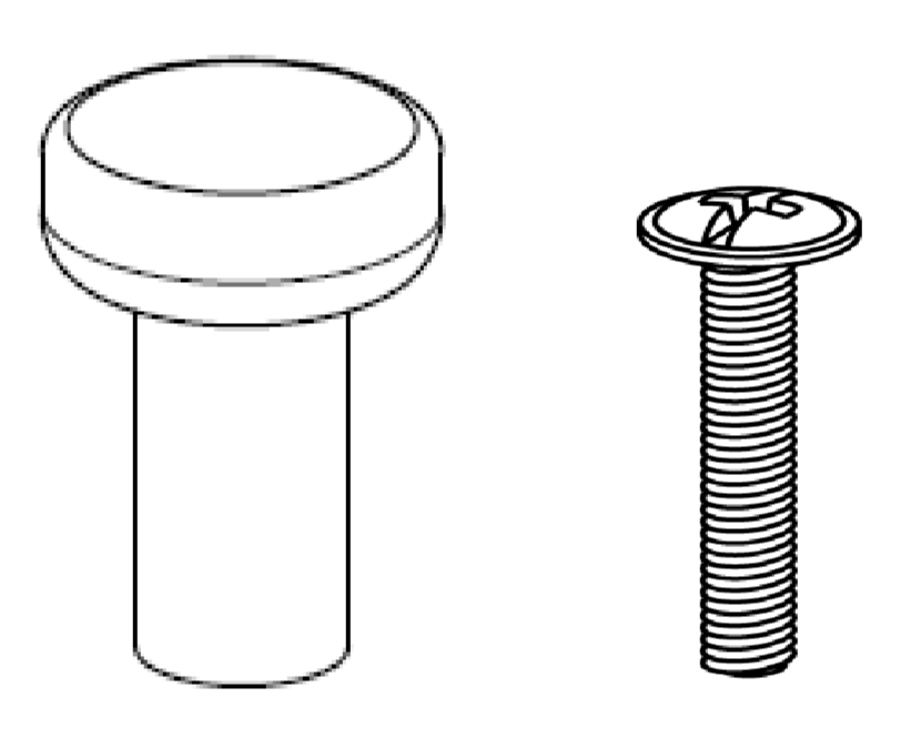 4x Knob Set with Insert Nut – ABS Black 24x30mm + Zinc PZD2/SLOT Screws M4 25x4.8mm