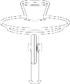 Replacement strainer plug 130502 for the LILLVIKEN water trap in IKEA kitchen sinks. Acts as a stopper to hold water and a strainer for food debris.