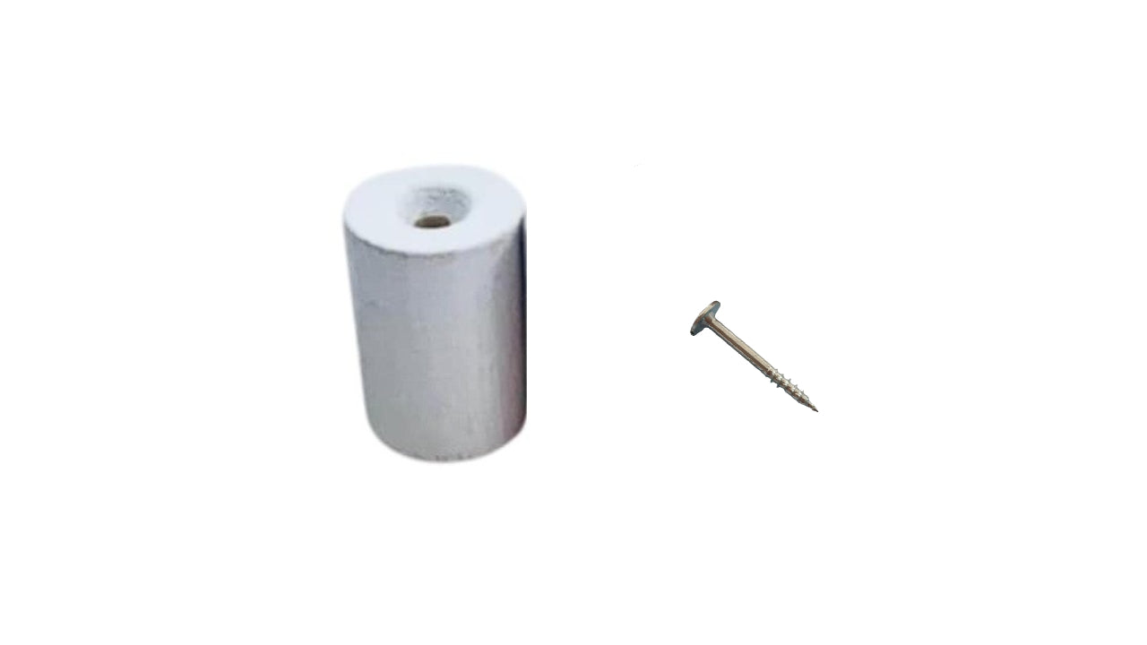 1x 131386 - 1x 10035574 - WOODEN DOOR KNOB SCREW IKEA