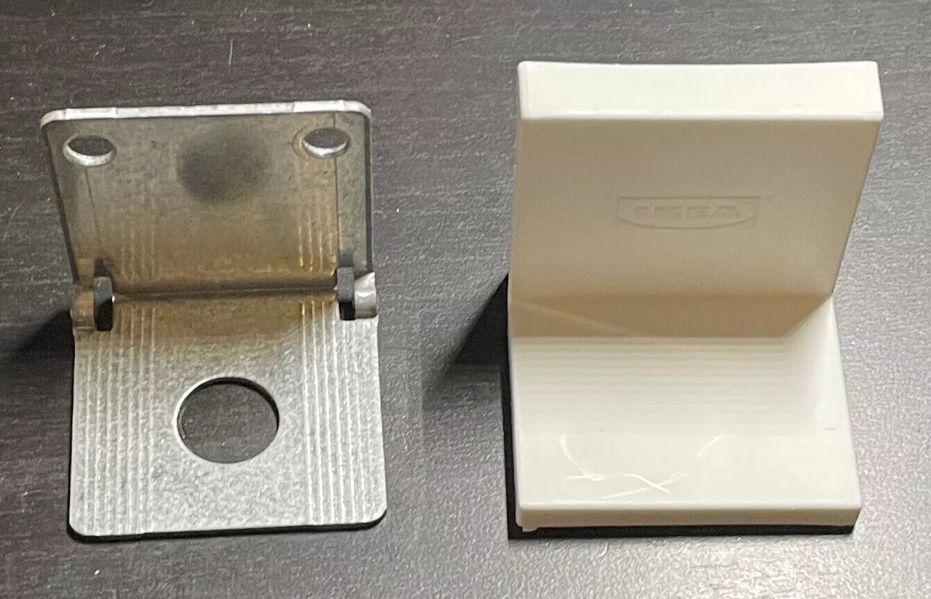 IKEA inclined suspension fitting + cover cap, white plastic part 144342 144343