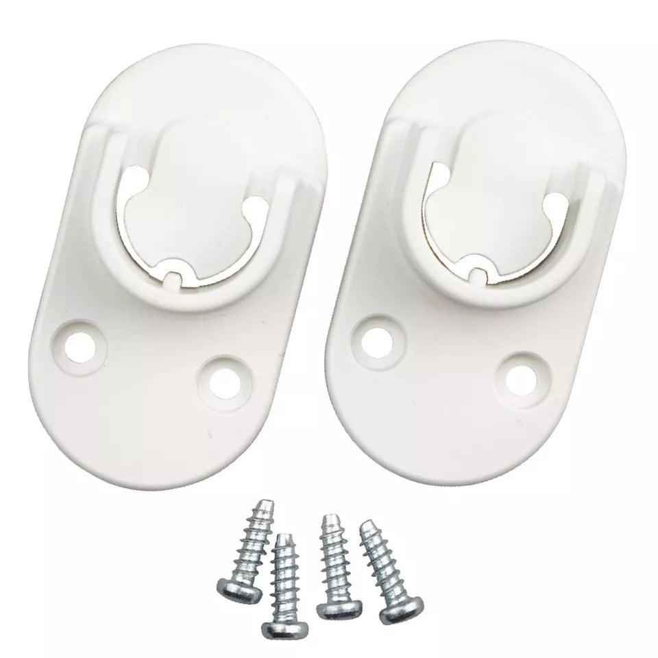 IKEA HJALPA WHITE CABINET BRACKETS FOR HANGING RAIL WITH SCREWS 152533 146899