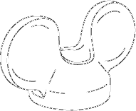 Croquis d’un écrou à oreilles M8 Ikea 158457