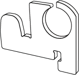 Pack of 3 zinc-plated steel reinforcement brackets 192284. 40x35mm replacement part for assembling and supporting shelves in IKEA furniture.