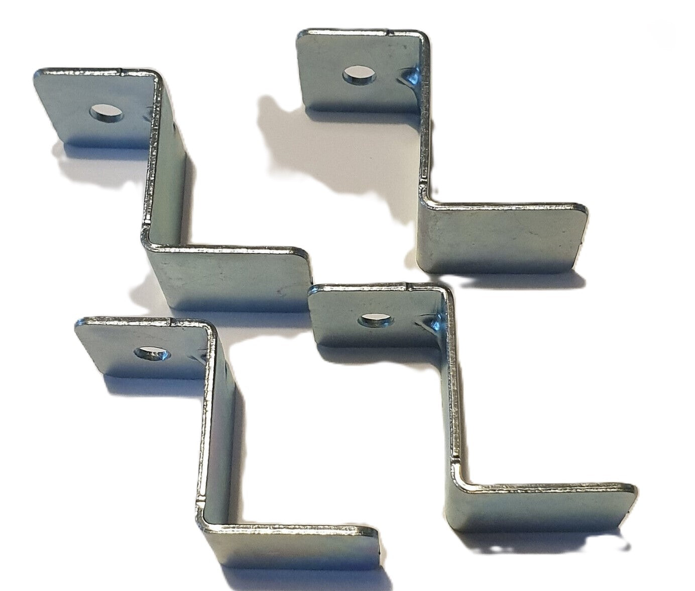 Replacement part 10002281 for the IKEA BEKANT desk series. This metal Z-bracket is used for the assembly and support of the frame.