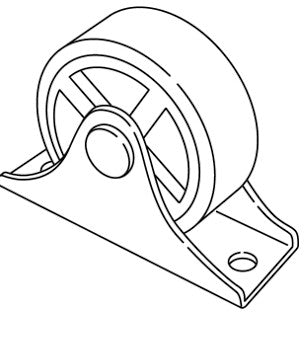 Castor Ø40 Bedbox - Roulette Ruedita Rollen Ruota Rodinha ⌀40mm Ø1 9/16"