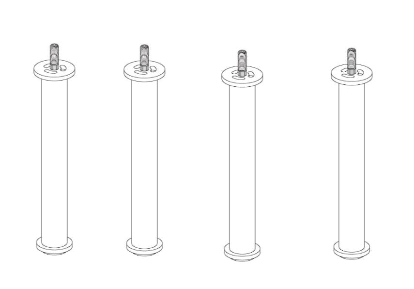 IKEA 10056019 Leg ø45x200mm - Pied Pata Gamba Bein Perna ø45 x 200