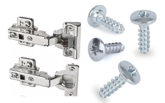 2x 117877 - 4x 113287 - Charnières avec vis pour meuble BRIMNES IKEA