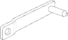 Schizzo del gancio connettore inferiore IKEA 147787 per divano VALLENTUNA