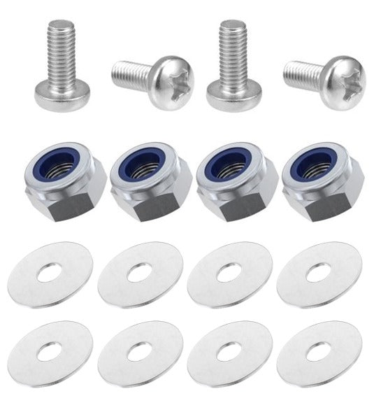 Kit: 4x Screws M8x20 + 4x Lock Nuts M8 + 8x Washers Ø8.4/40x2