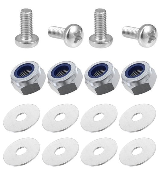 Kit: 4x Screws M8x20 + 4x Lock Nuts M8 + 8x Washers Ø8.4/40x2