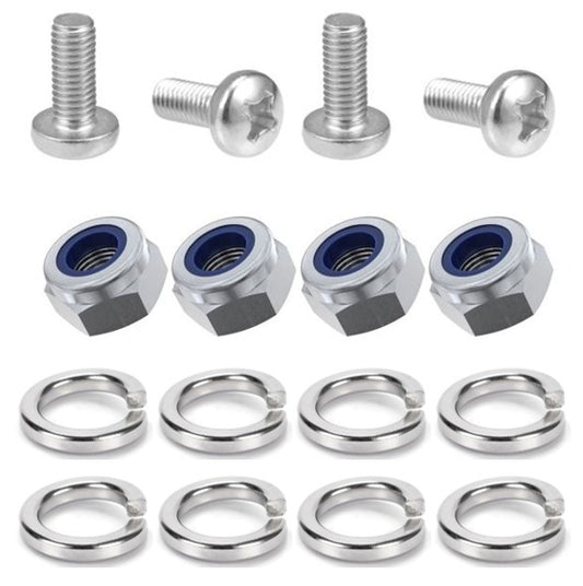 Kit: 4x Screws M8x20 + 4x Lock Nuts M8 + 8x Spring Washers Ø8.1/16x2