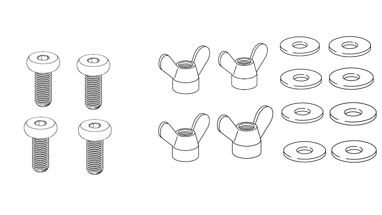 4x 10003382 - 4x 106718 - 8x 114579 - SCREW Washer Nut Wing IKEA