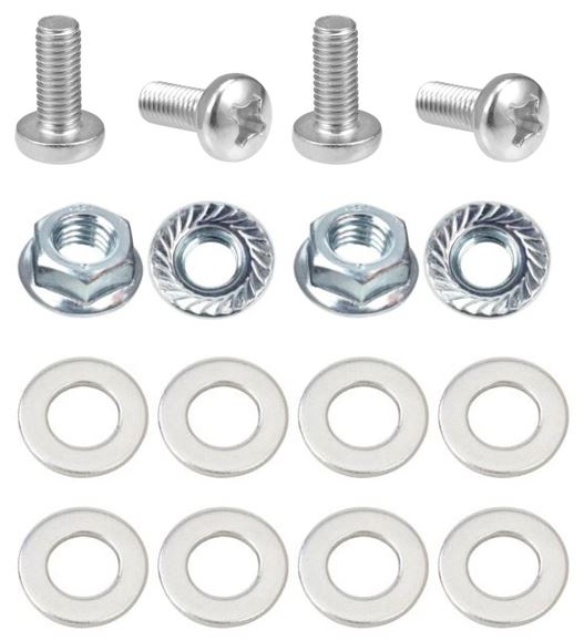 Kit: 4x Screws M8x20 + 4x Lock Nuts M8 with Serrated Flange + 8x Spring Washers Ø8.4/16x1.6