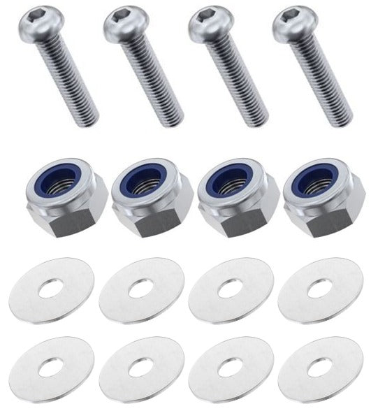 Kit: 4x Screws M8x22 + 4x Lock Nuts M8 + 8x Washers Ø8.4/40x2