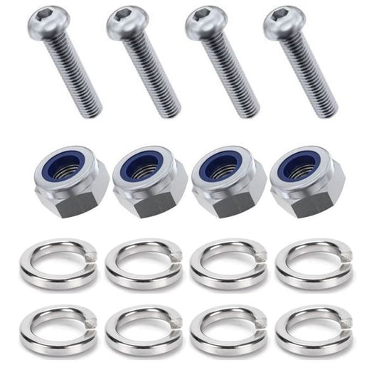 Kit: 4x Screws M8x22 + 4x Lock Nuts M8 + 8x Spring Washers Ø8.1/16x2
