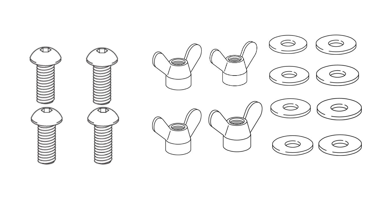 4x 10005842 - 4x 106718 - 8x 114579 - SCREW Washer Nut Wing IKEA