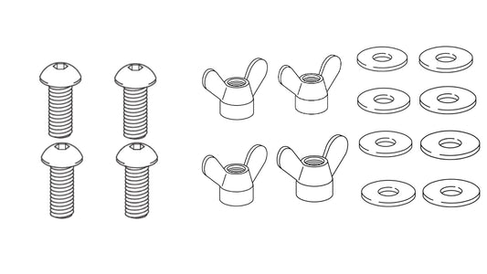 4x 10005842 - 4x 106718 - 8x 114579 - SCREW Washer Nut Wing IKEA