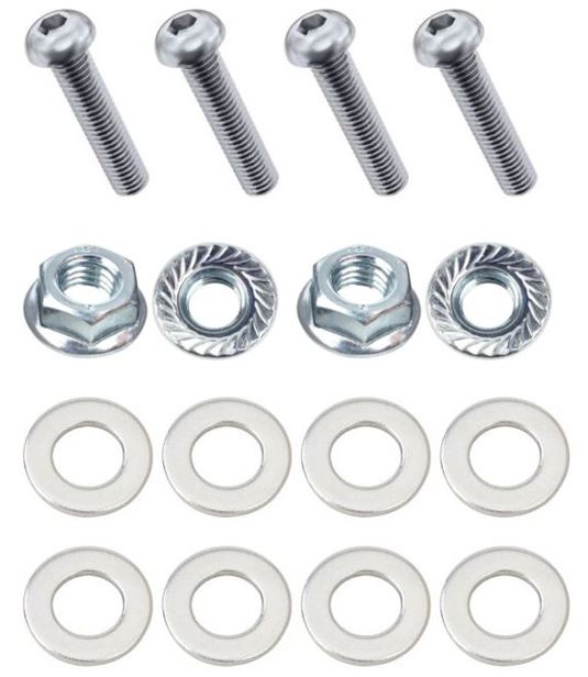 Kit: 4x Screws M8x22 + 4x Lock Nuts M8 with Serrated Flange + 8x Spring Washers Ø8.4/16x1.6