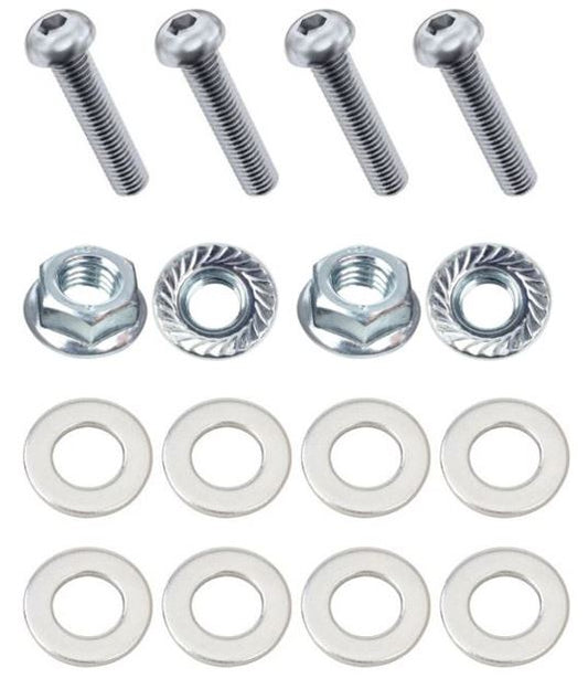 Kit: 4x Screws M8x22 + 4x Lock Nuts M8 with Serrated Flange + 8x Spring Washers Ø8.4/16x1.6