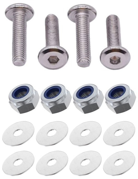 Kit: 4x Screws M8x35 + 4x Lock Nuts M8 + 8x Washers Ø8.4/40x2