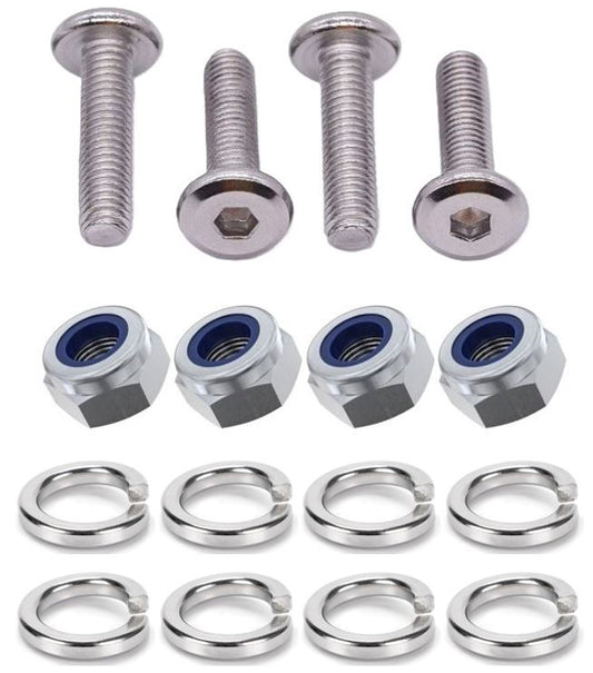 Kit: 4x Screws M8x35 + 4x Lock Nuts M8 + 8x Spring Washers Ø8.1/16x2