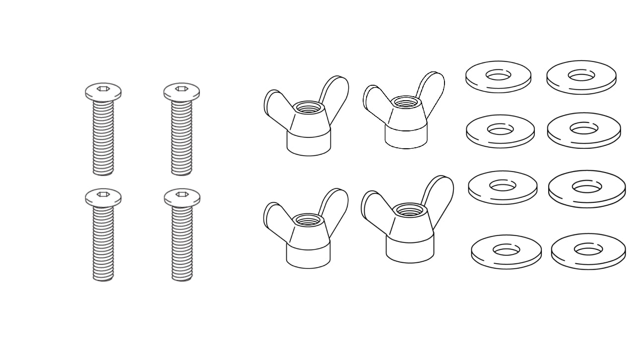 4x 10005843 - 4x 106718 - 8x 114579 - SCREW Washer Nut Wing IKEA