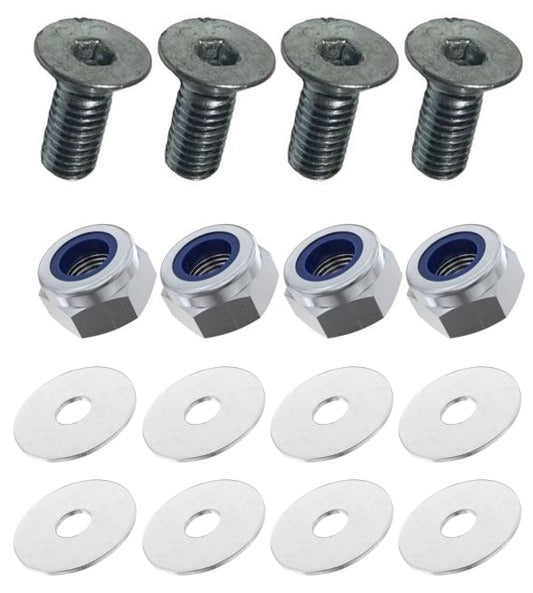 Kit: 4x Screws M8x20 + 4x Lock Nuts M8 + 8x Washers Ø8.4/40x2
