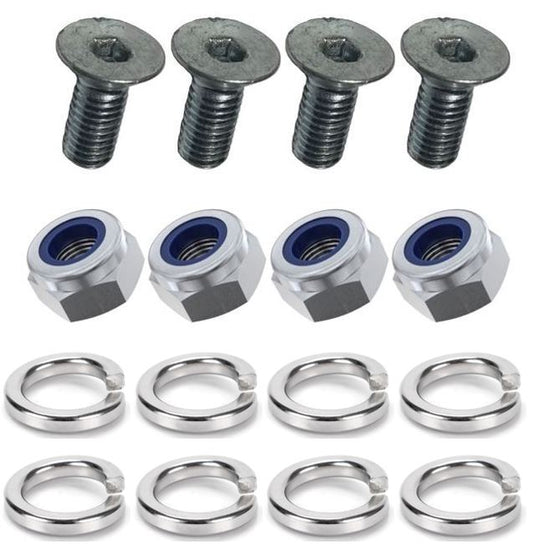 Kit: 4x Screws M8x20 + 4x Lock Nuts M8 + 8x Spring Washers Ø8.1/16x2