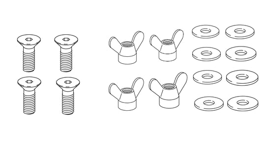 4x 100099 - 4x 106718 - 8x 114579 - SCREW Washer Nut Wing IKEA