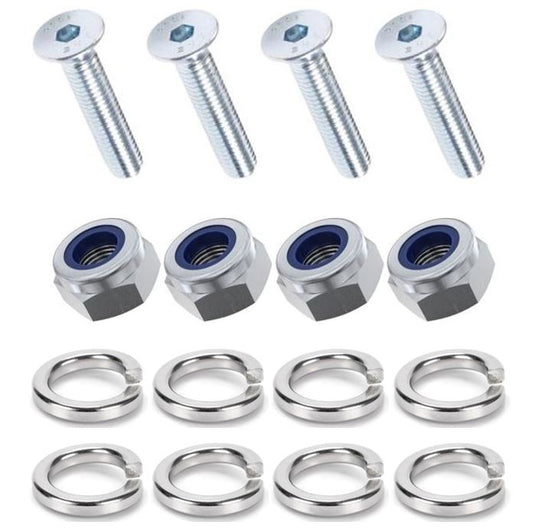 Kit: 4x Screws M8x30 + 4x Lock Nuts M8 + 8x Spring Washers Ø8.1/16x2