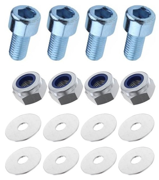 Kit: 4x Screws M8x20 + 4x Lock Nuts M8 + 8x Washers Ø8.4/40x2